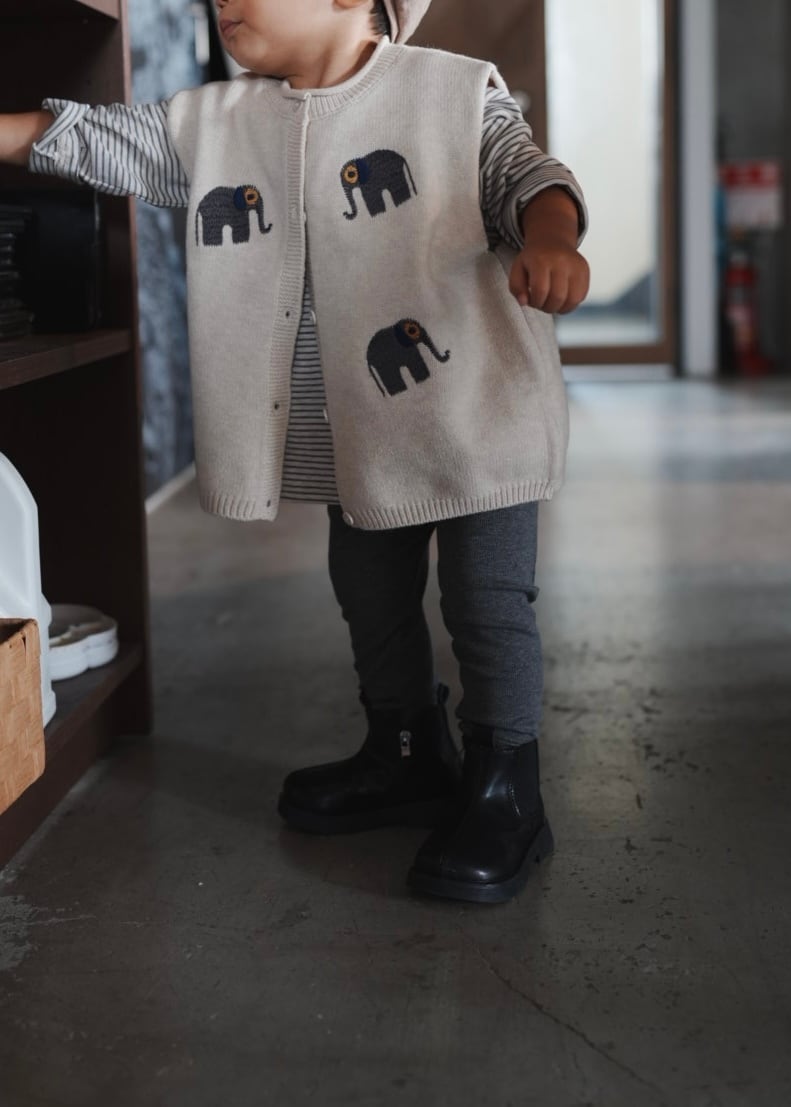 Elephant Knit Vest